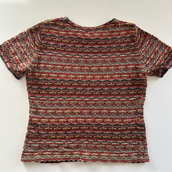 Peruvian Connection Multicolor Knit Sweater top 100% Pima cotton - Picture 2 of 7